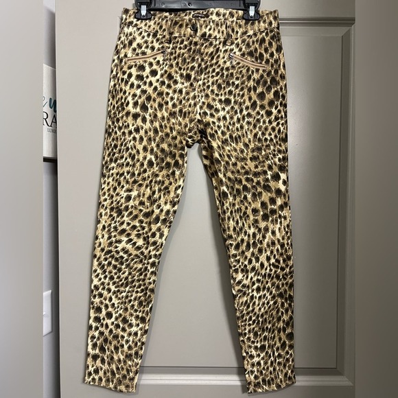 J. McLaughlin Denim - J. McLaughlin Leopard Print Safari Baxter Skinny Jeans Size 8